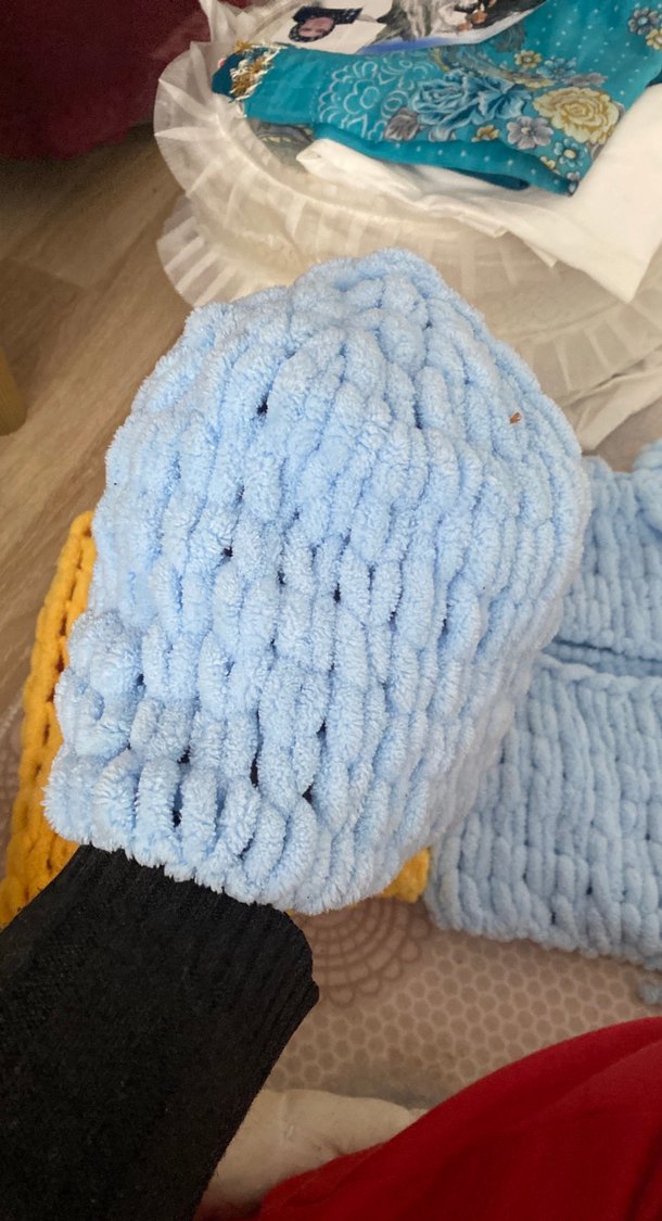 Sarı Örgü Çocuk Battaniyesi - Görsel 4