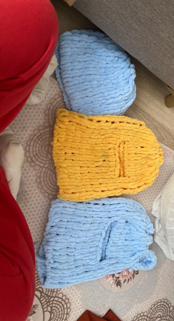 Sarı Örgü Çocuk Battaniyesi - Görsel 3