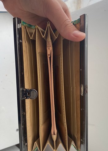 Turkuaz Parlak Renkli Fermuarlı Kadın Cüzdan - Görsel 5