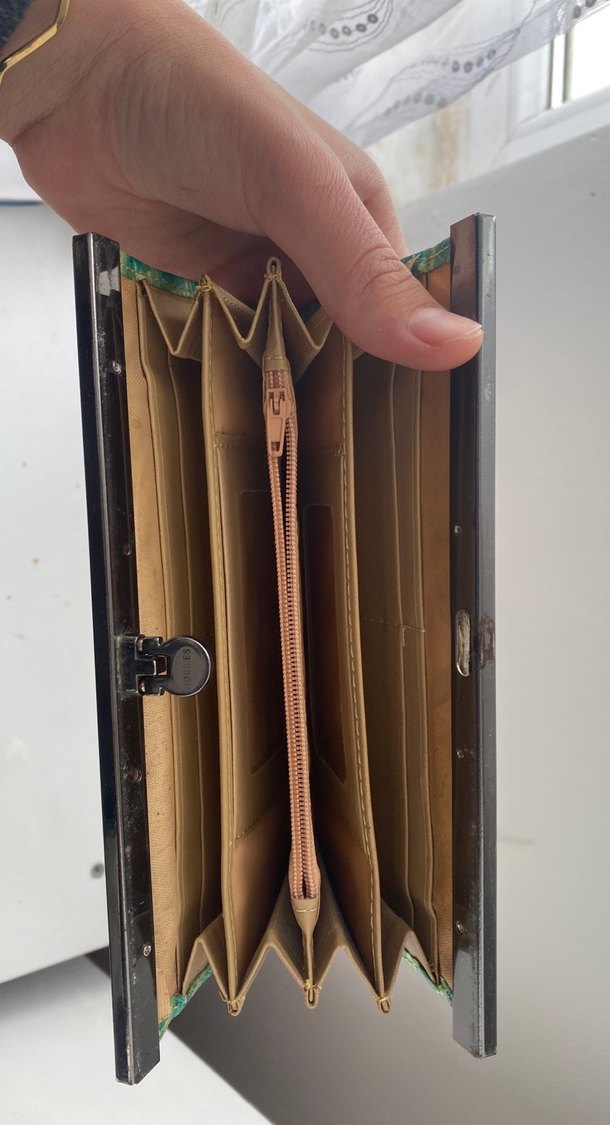 Turkuaz Parlak Renkli Fermuarlı Kadın Cüzdan - Görsel 5