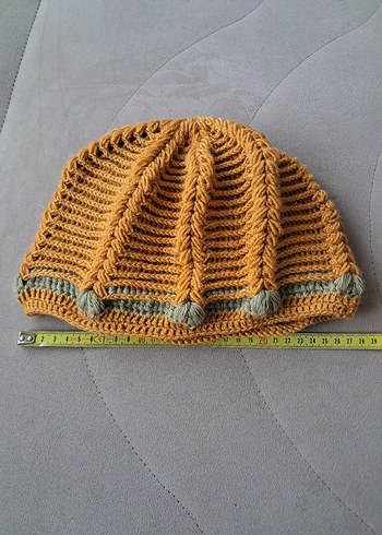 Renkli Örgü Kadın Bere - Görsel 3