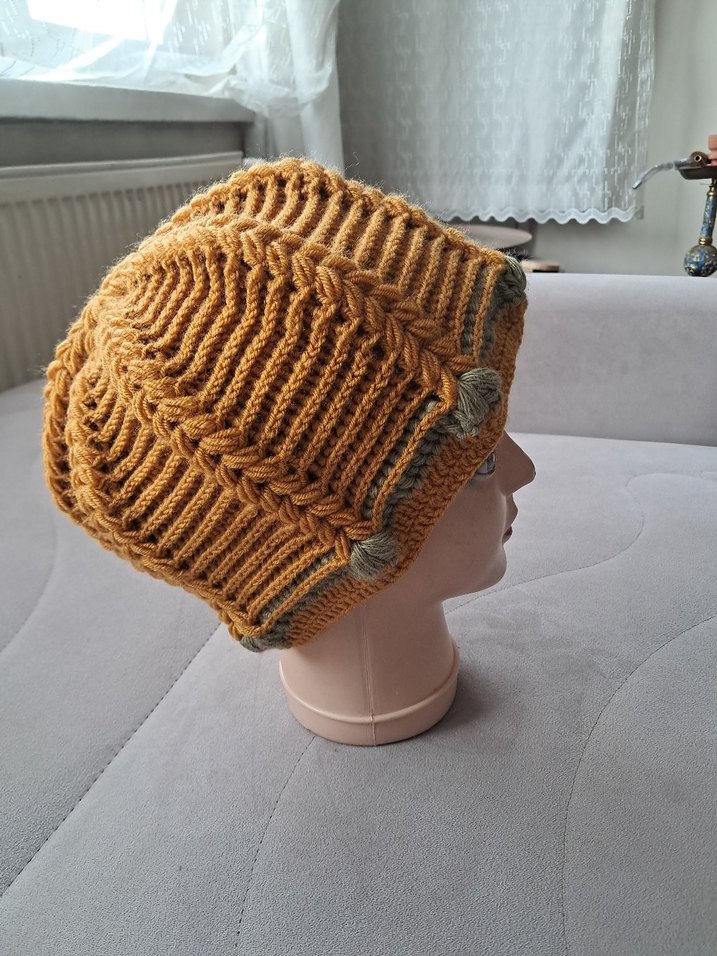 Renkli Örgü Kadın Bere - Görsel 2