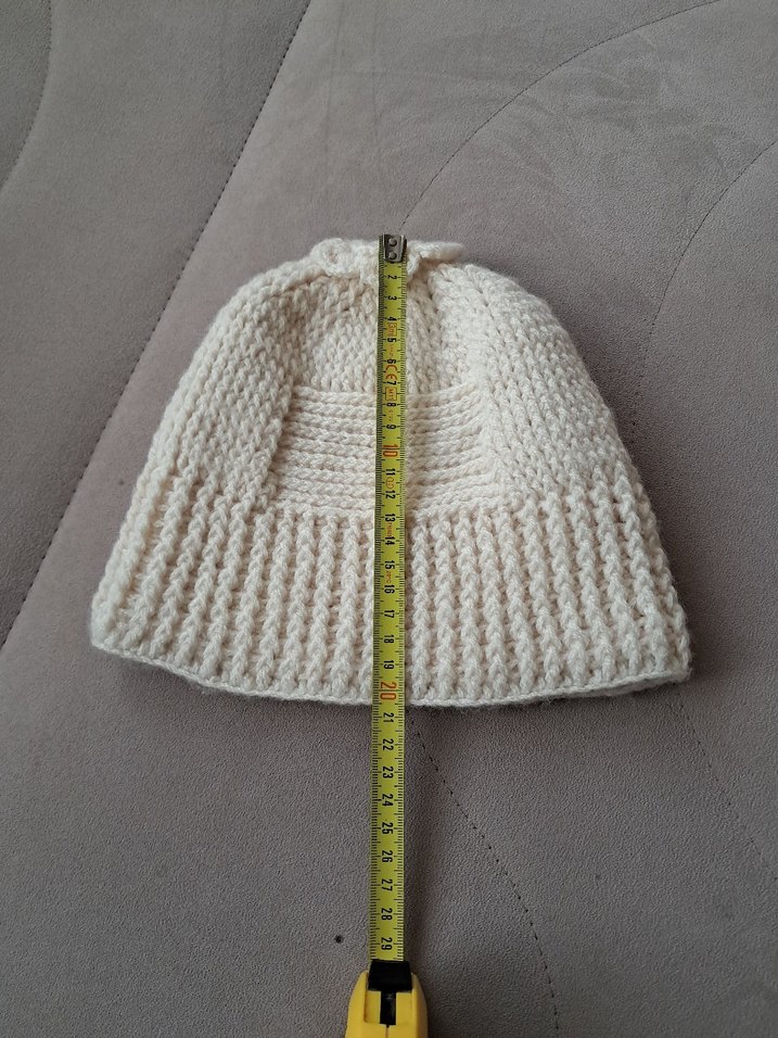 Beyaz Örgü Kadın Bere - Görsel 5