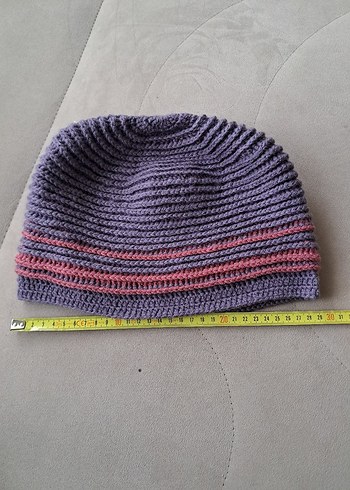 Gri Örgü Kadın Bere - Görsel 3