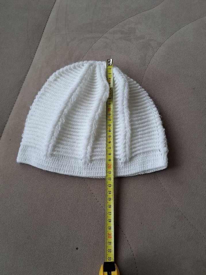 Beyaz Örgü Kadın Bere - Görsel 4