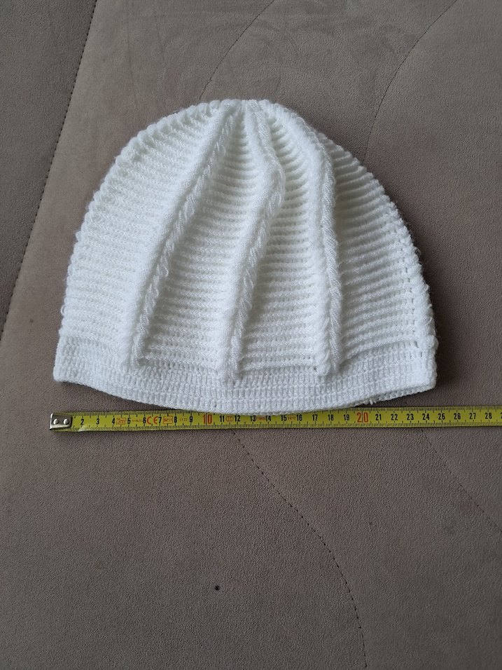 Beyaz Örgü Kadın Bere - Görsel 3