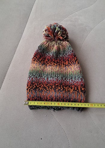 Renkli Örgü Kadın Bere - Görsel 3