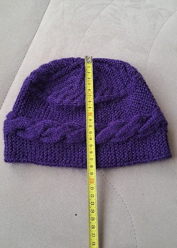 Kadın Mor Örgü Bere - Görsel 5