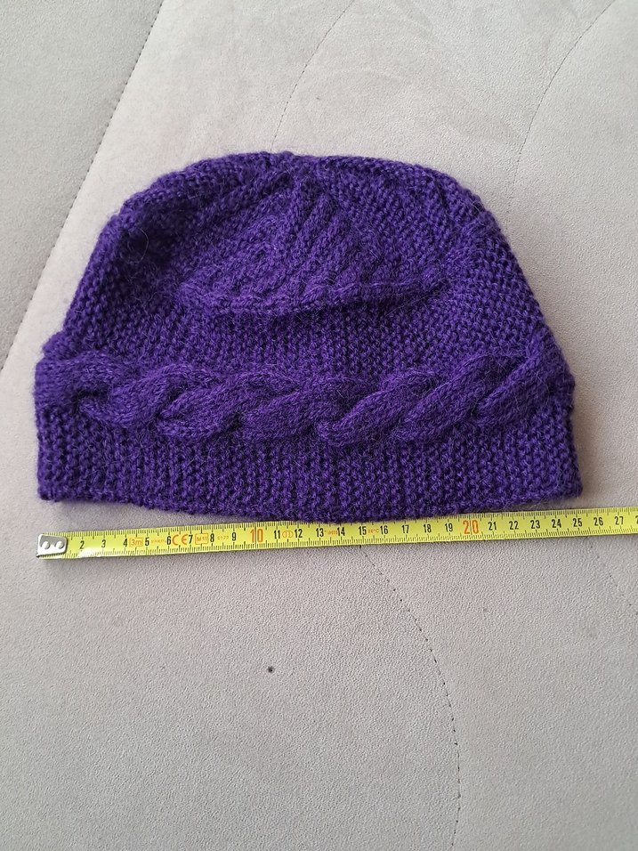 Kadın Mor Örgü Bere - Görsel 4