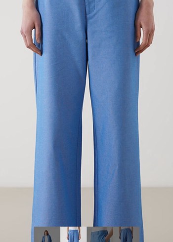 Mavi Düğmeli Kadın Blazer Ceket takım - Görsel 4