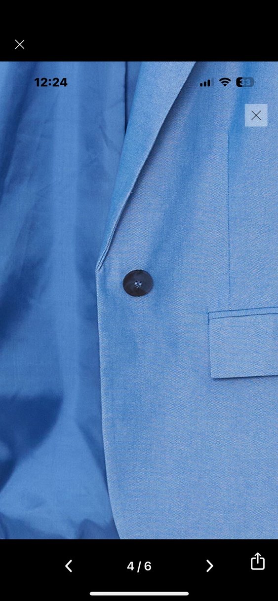 Mavi Düğmeli Kadın Blazer Ceket takım - Görsel 2