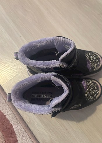 Mor Yılan Desenli Kız Çocuk Botu Velcro - Görsel 5