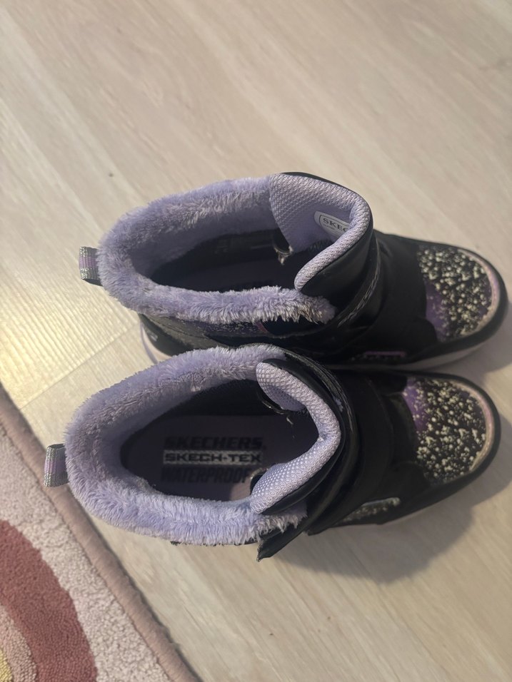 Mor Yılan Desenli Kız Çocuk Botu Velcro - Görsel 5