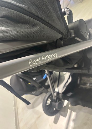 Gri ve Siyah Bebek Arabası ve Taşıma Koltuğu - Görsel 11