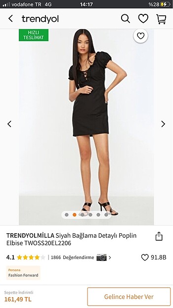 Trendyol & Milla Trendyol önü bağlama detaylı elbise