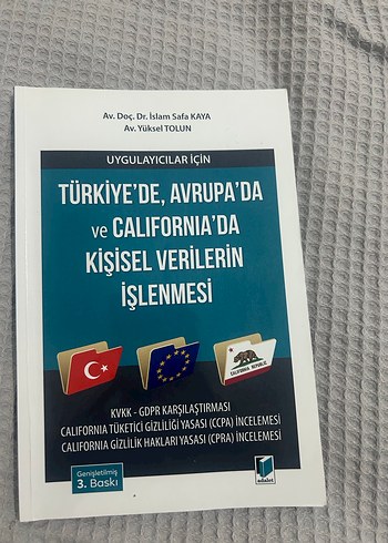 Türkiye,Avrupa ve California'da Kişisel Veri İslam Safa Kaya