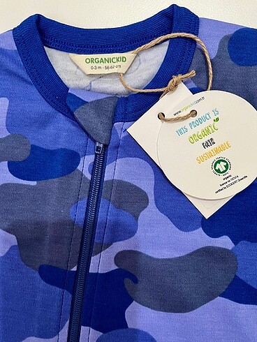 Organickid Organickid 0-3 ay etiketli tulum