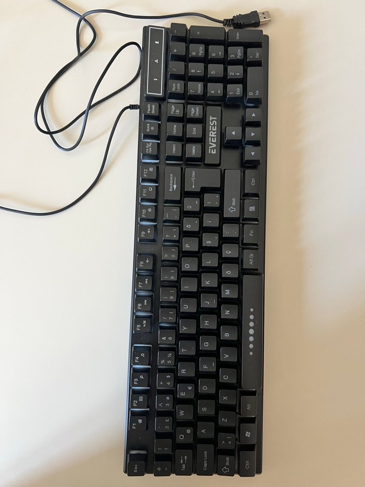 Everest Siyah USB Kablolu Klavye - Görsel 2