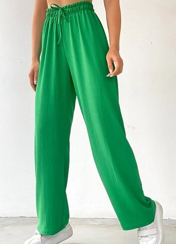 Zara Yeşil Plazzo Pantolon 
