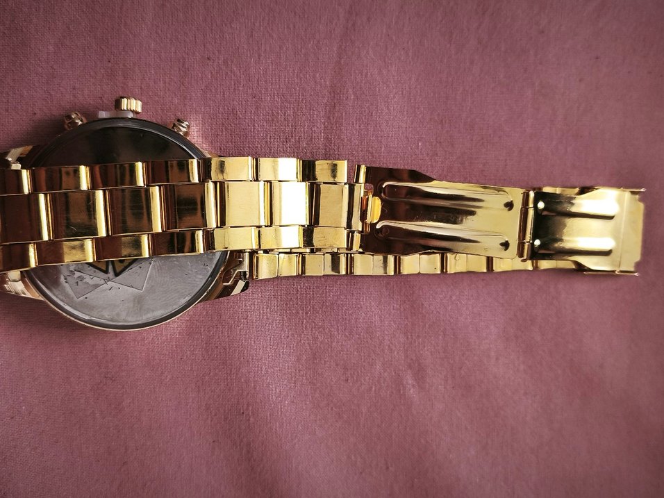 Klasik Koyu Altın Erkek Kol Saati - Görsel 2