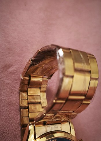 Altın Renk Modern Klasik Erkek Saati - Görsel 3