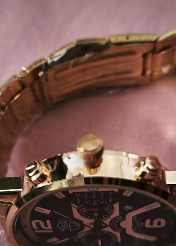 Altın Renkli Klasik Biker Erkek Kol Saati - Görsel 2