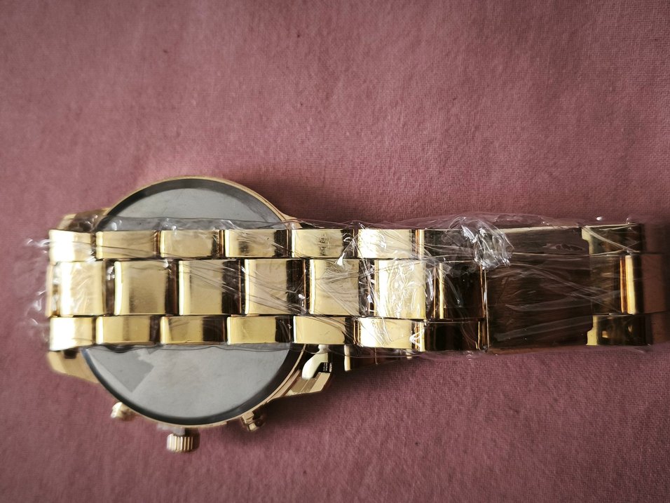 Altın Renkli Klasik Biker Erkek Kol Saati - Görsel 3