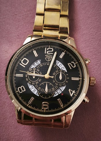 Altın Renkli Modern Klasik Erkek Saati - Görsel 3