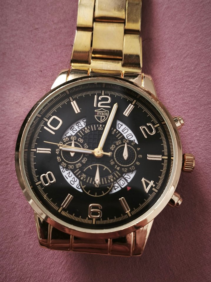 Altın Renkli Modern Klasik Erkek Saati - Görsel 3