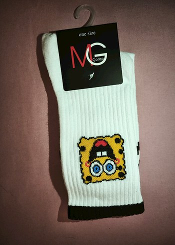 İşlemeli Kolej Çorap - Görsel 2