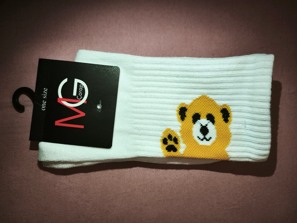 İşlemeli Kolej Çorap - Görsel 5