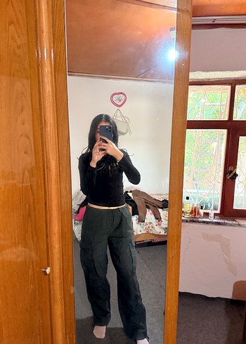 Stradivarius Gri paraşüt pantolon
