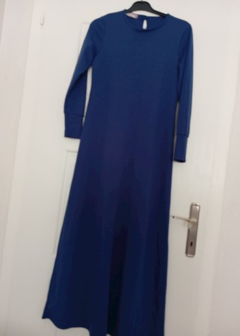 Uzun Kollu mavi kadın tesettür elbise - Görsel 2