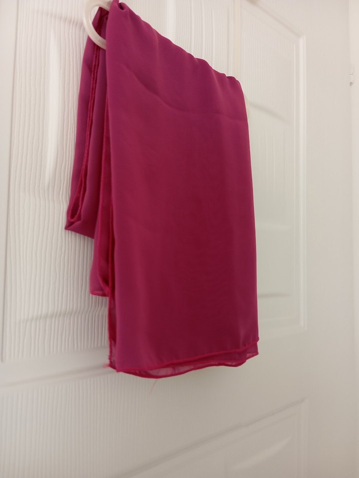 pembe şifon eşarp - Görsel 2