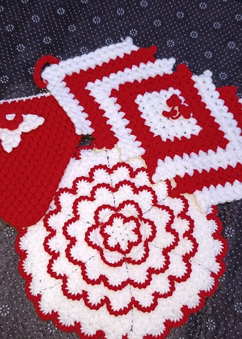 Kırmızı Beyaz Renkli Banyo Süngeri Seti - Görsel 3