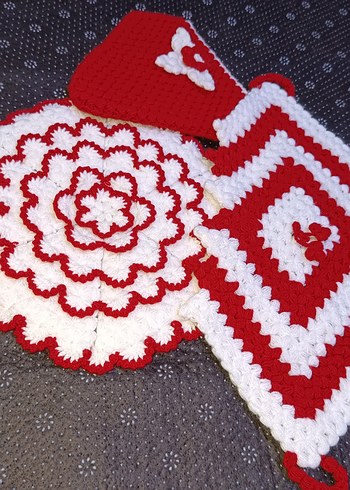 Kırmızı Beyaz Renkli Banyo Süngeri Seti - Görsel 2