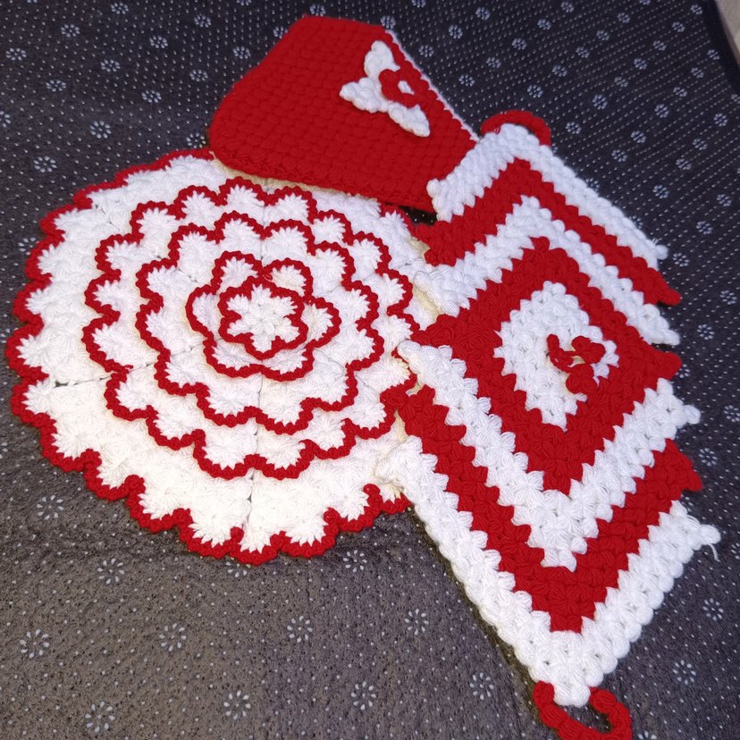 Kırmızı Beyaz Renkli Banyo Süngeri Seti - Görsel 2