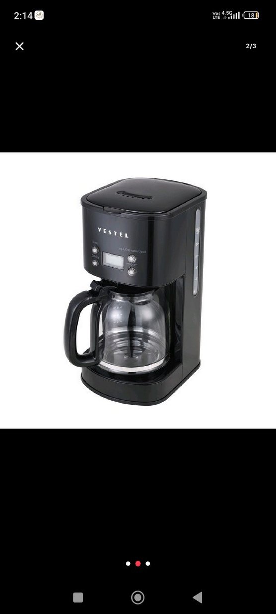 Vestel Siyah Filtre Kahve Makinesi - Görsel 2