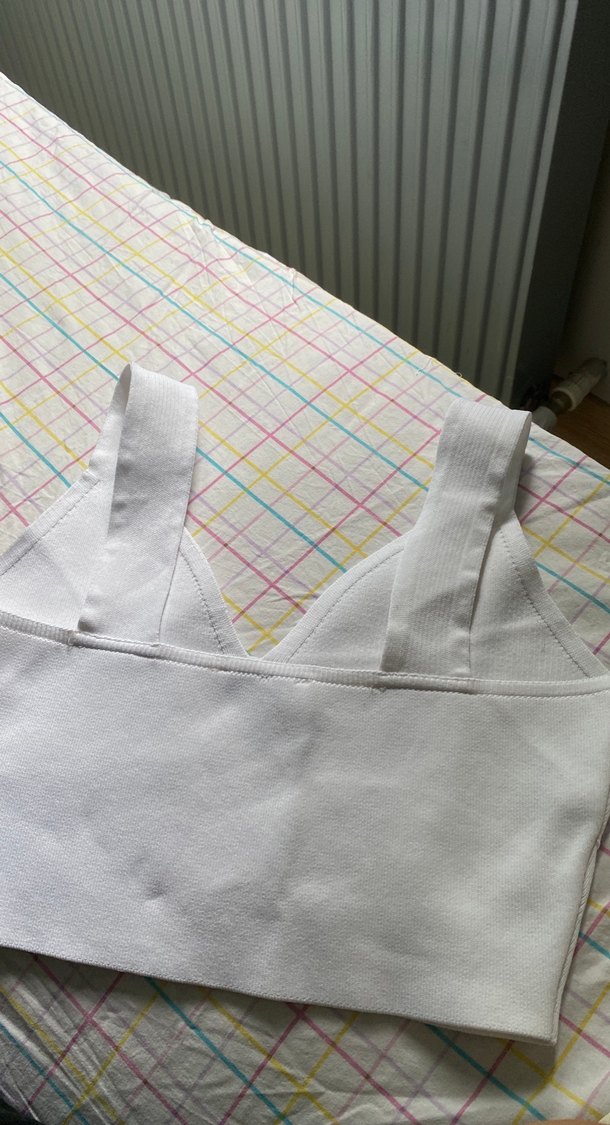 Beyaz Fitted korse crop - Görsel 2