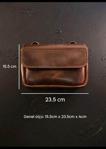Beden kahverengi Renk El yapımı Gerçek Deri Çanta