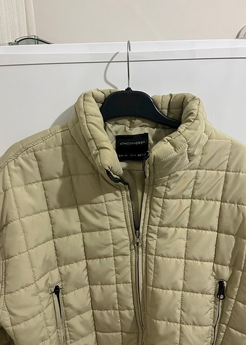 Diğer Bej Kısa Kadın Mont Fermuarlı