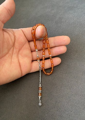 Bilek boy zar kehribar,gümüş püskül