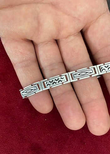 18 gram zırh gibi eski GÜMÜŞ bileklik - Görsel 4