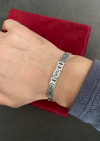 18 gram zırh gibi eski GÜMÜŞ bileklik - Görsel 2