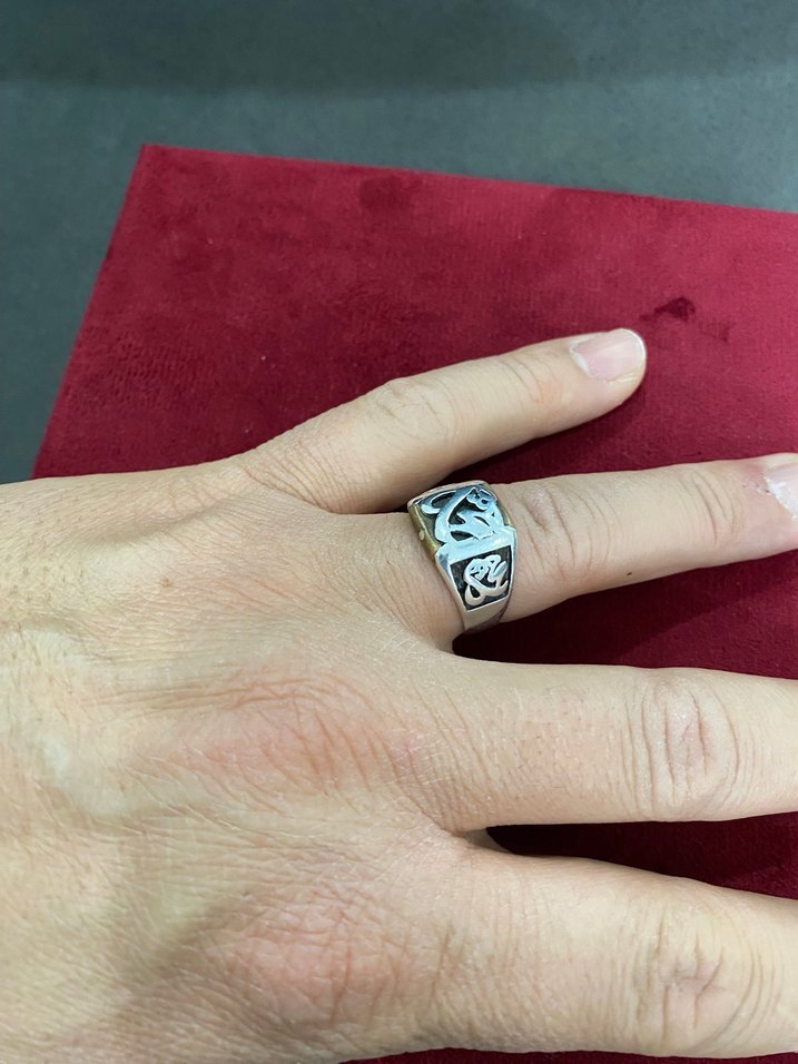 Eski el yapımı GÜMÜŞ YÜZÜK - Görsel 3