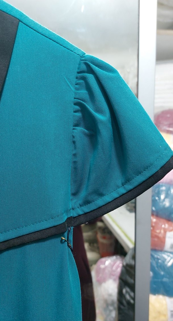 Düğmeli Turkuaz Hamile Tunik - Görsel 3