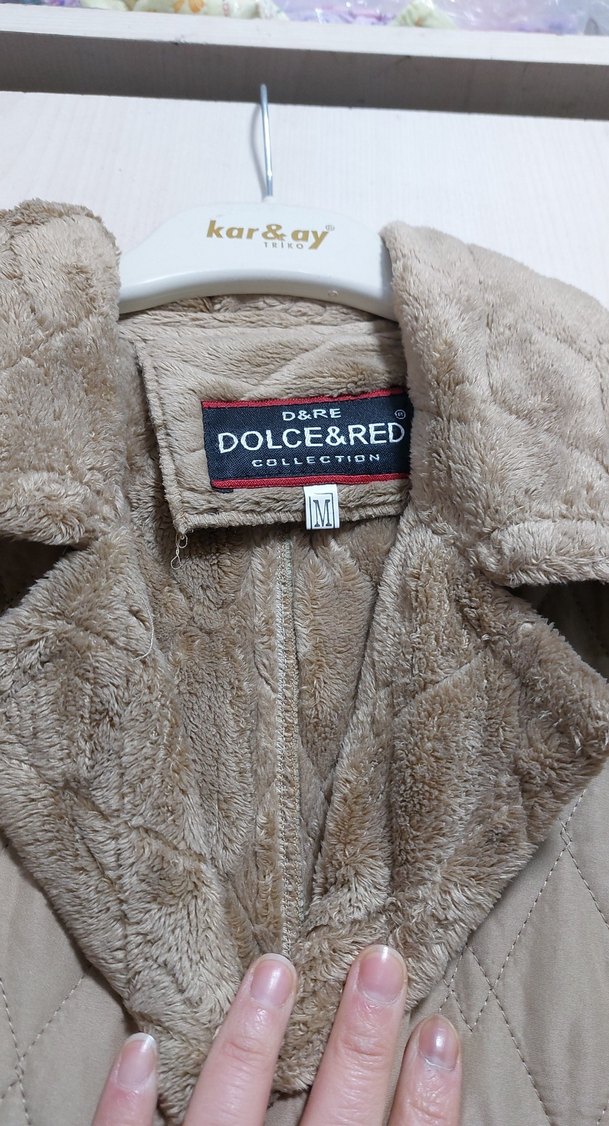 Düğmeli Bej Midi Kadın Ceket - Görsel 4