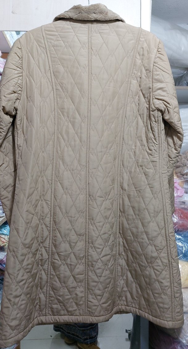 Düğmeli Bej Midi Kadın Ceket - Görsel 5