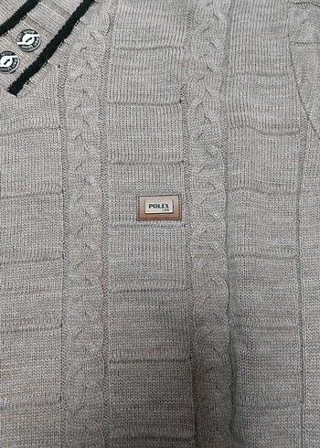 Gri V Yakalı Erkek Triko Kazak - Görsel 3