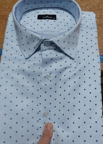 Mavi Desenli Erkek Gömlek - Görsel 3